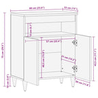 Dressoir 60X33X75 Cm Massief Mangohout
