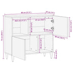Dressoir 80X33X75 Cm Massief Mangohout