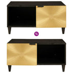 Salontafel Zwart En Goud 80 X 50 X 40 Cm