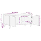 Salontafel Zwart En Goud 80 X 50 X 40 Cm