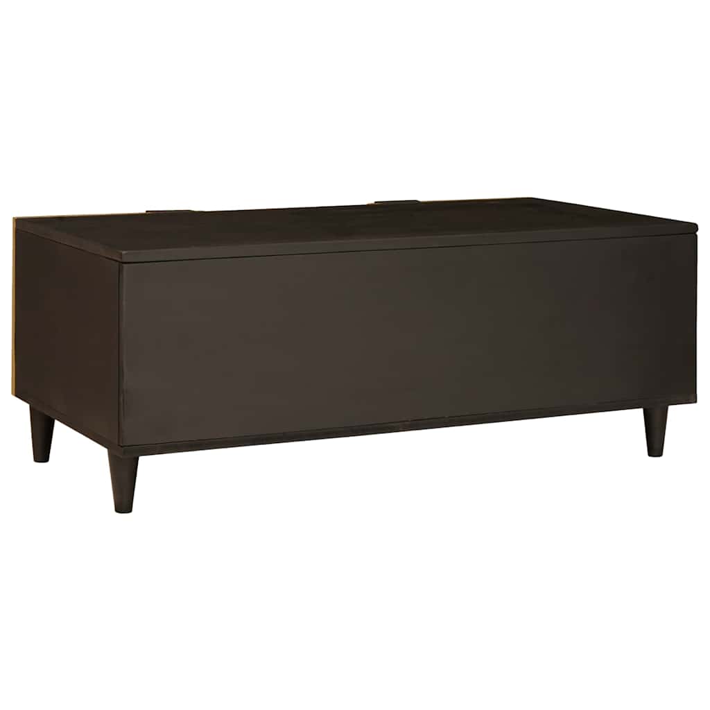 Salontafel Zwart En Goud 100 X 54 X 40 Cm Massief Mangohout