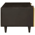 Salontafel Zwart En Goud 100 X 54 X 40 Cm Massief Mangohout