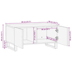 Salontafel Bruin En Zwart 80 X 50 X 40 Cm