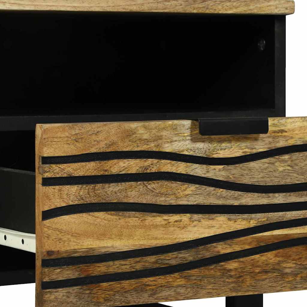 Salontafel With Drawer Bruin En Zwart 80 X 54 X 40 Cm