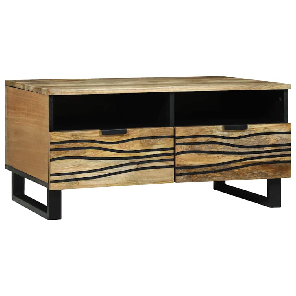 Salontafel With Drawer Bruin En Zwart 80 X 54 X 40 Cm