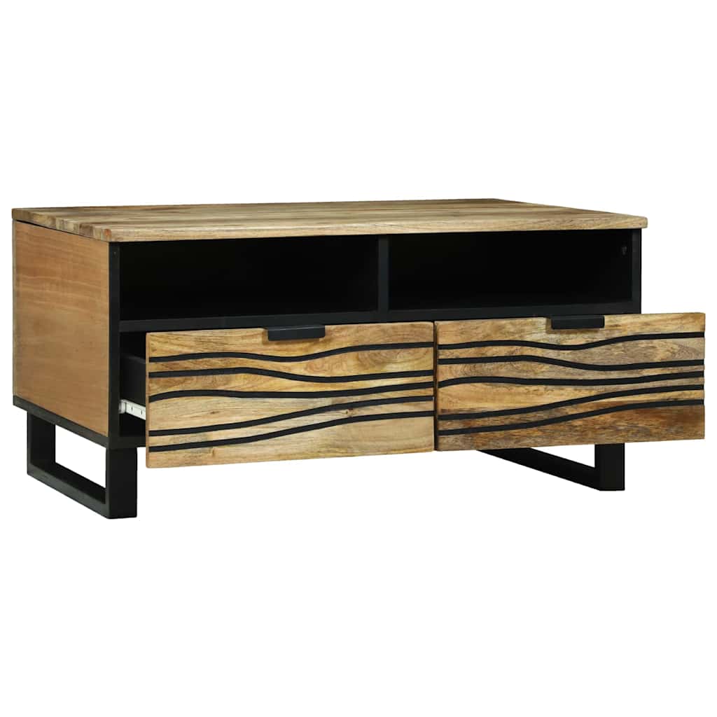 Salontafel With Drawer Bruin En Zwart 80 X 54 X 40 Cm