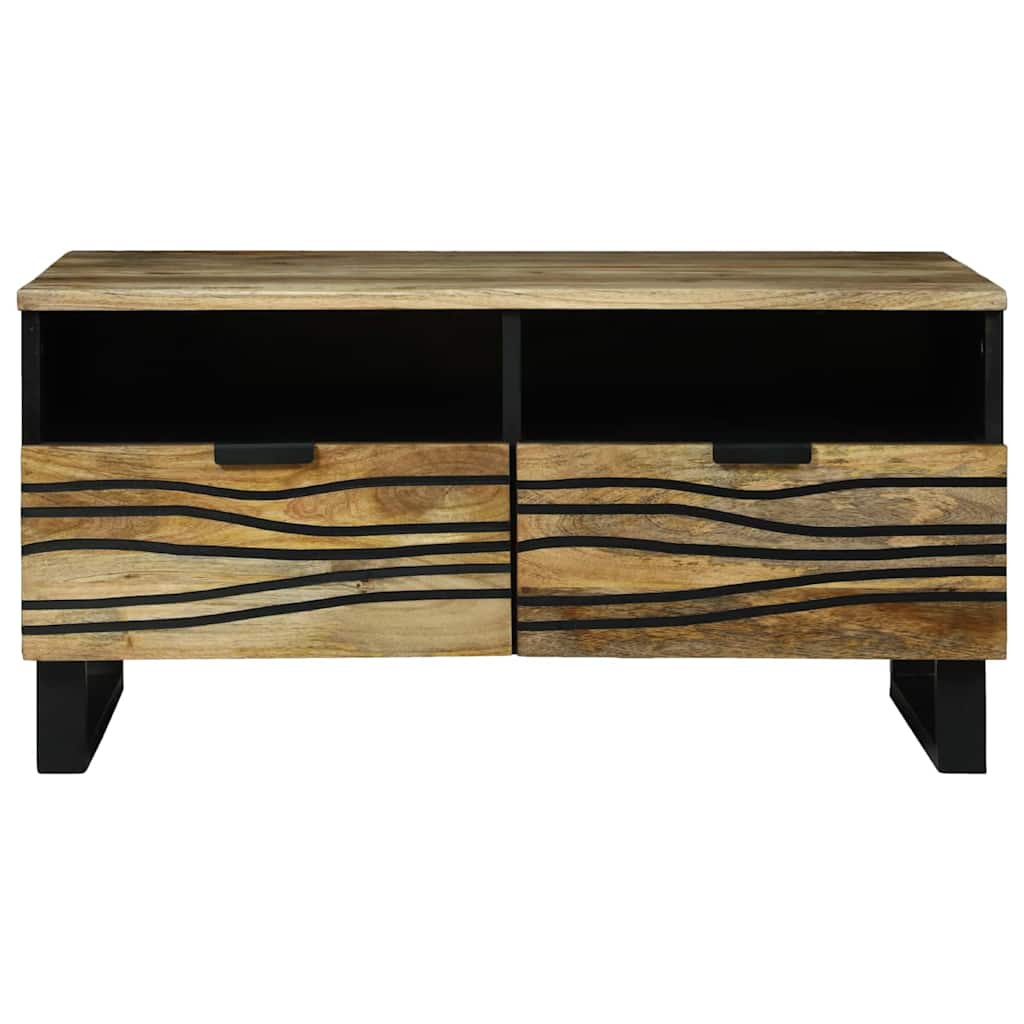 Salontafel With Drawer Bruin En Zwart 80 X 54 X 40 Cm