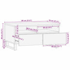 Salontafel With Drawer Bruin En Zwart 80 X 54 X 40 Cm