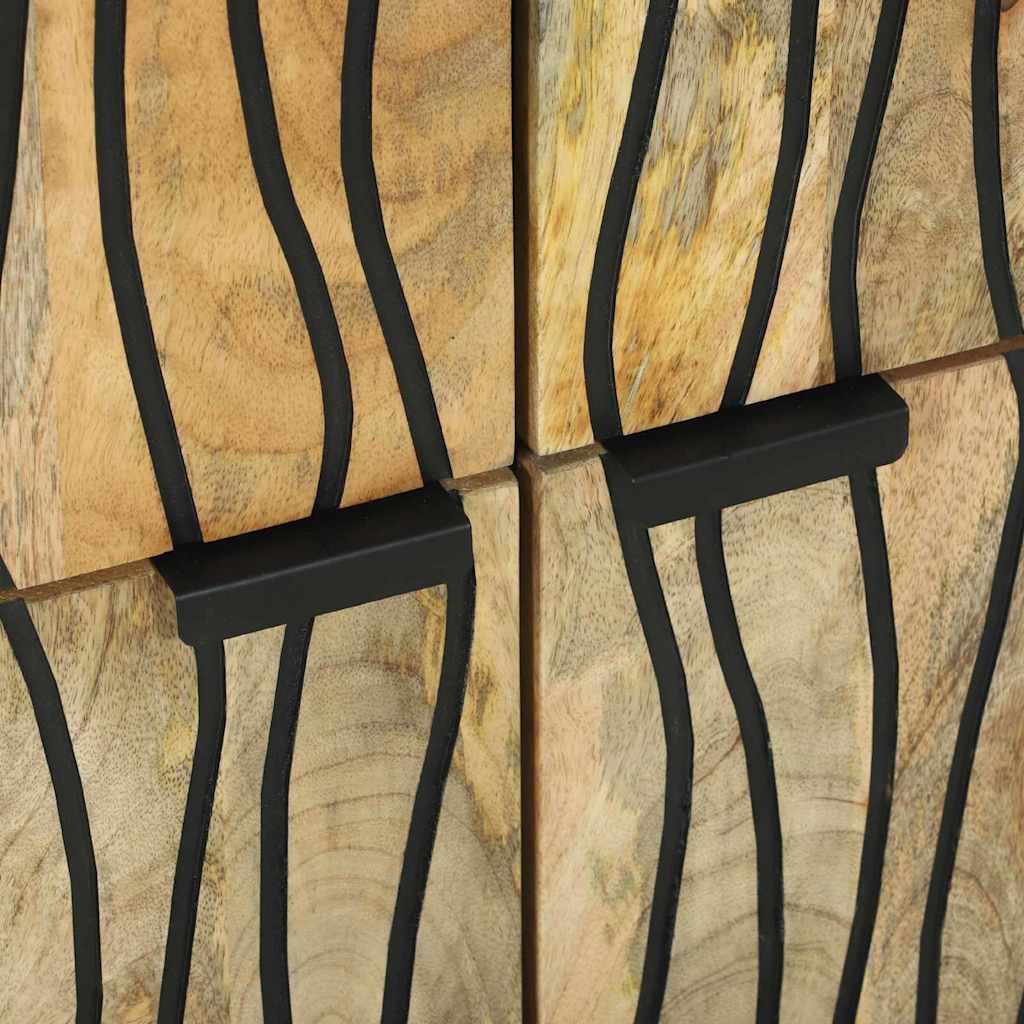 Dressoir Bruin 60 X 33 X 75 Cm Massief Mangohout