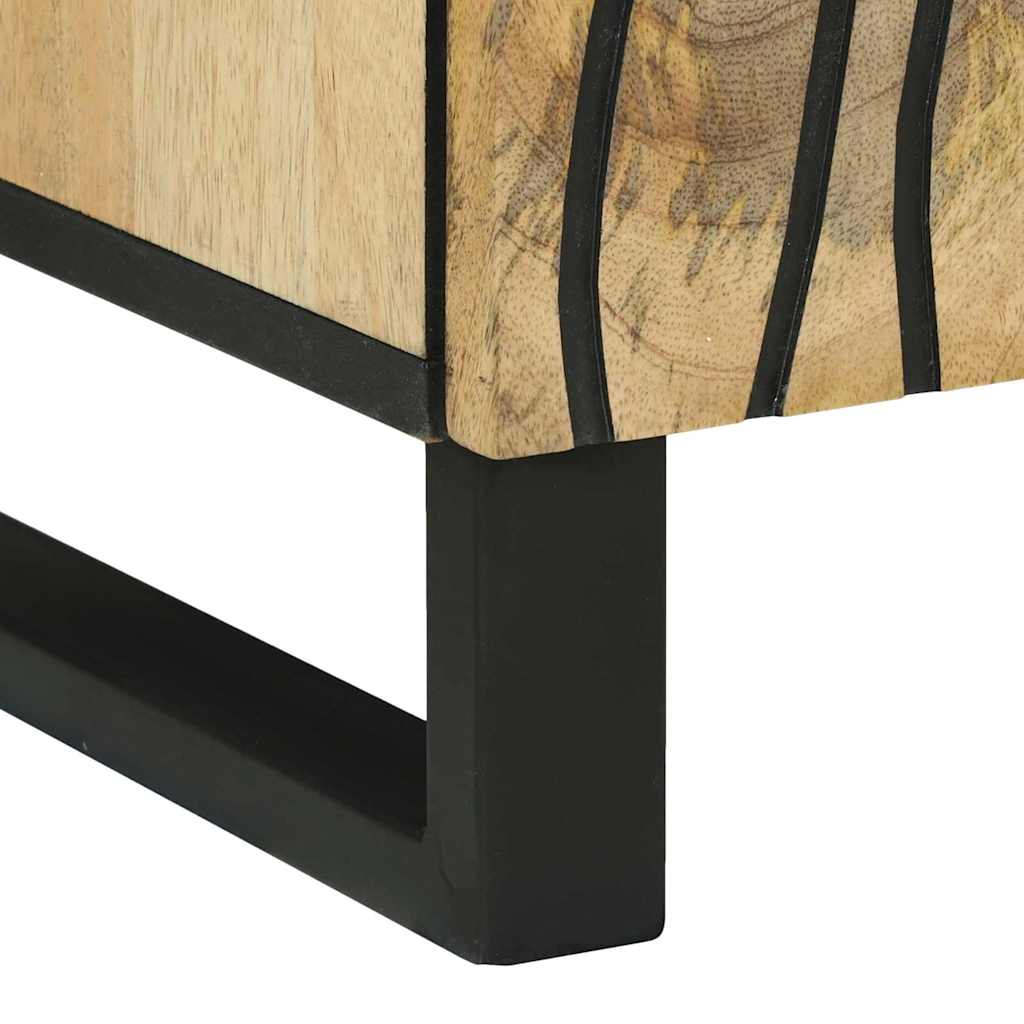 Dressoir Bruin 60 X 33 X 75 Cm Massief Mangohout