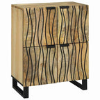 Dressoir Bruin 60 X 33 X 75 Cm Massief Mangohout