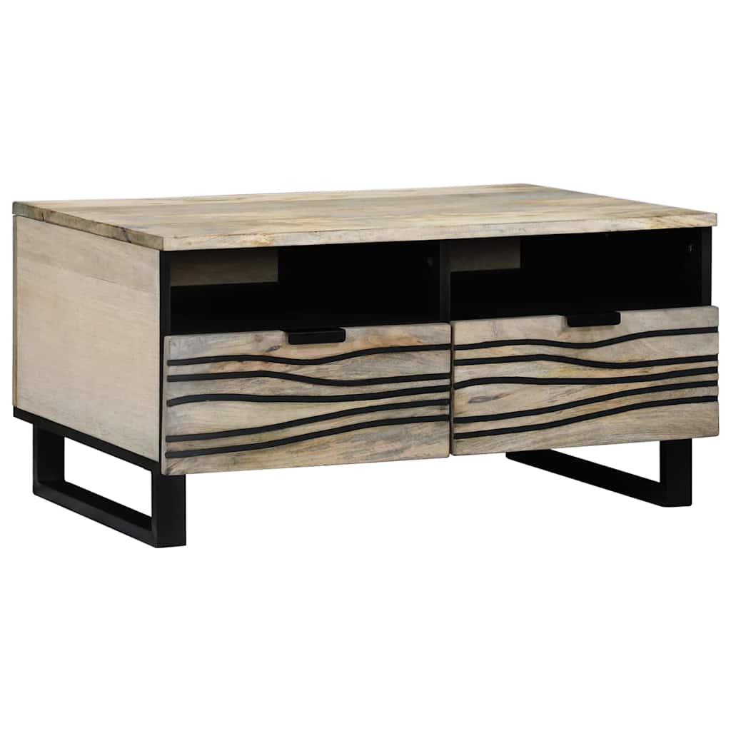 Salontafel With Drawer Bruin En Zwart 80 X 54 X 40 Cm