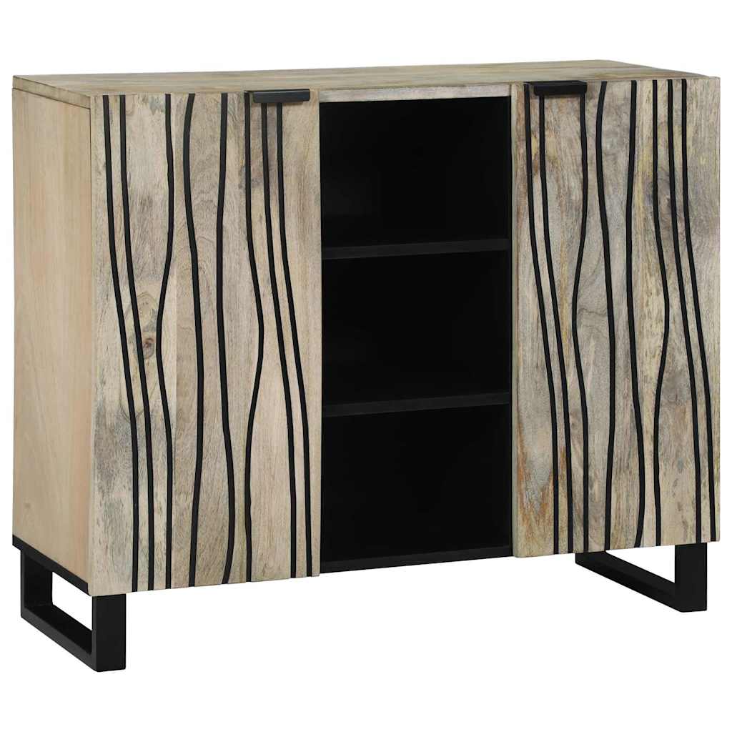 Dressoir Bruin 90 X 33 X 75 Cm Massief Mangohout