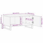 Salontafel Bruin En Zwart 80 X 50 X 40 Cm