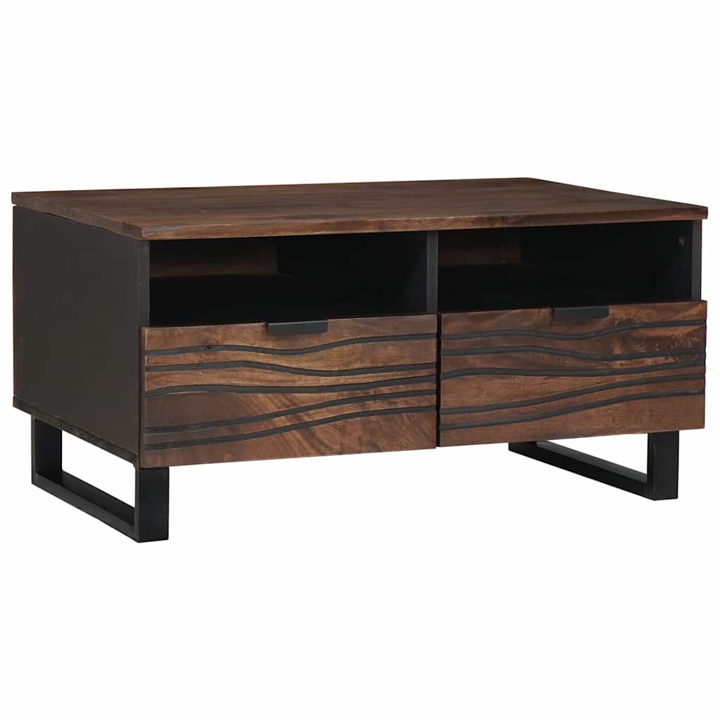 Salontafel With Drawer Bruin En Zwart 80 X 54 X 40 Cm