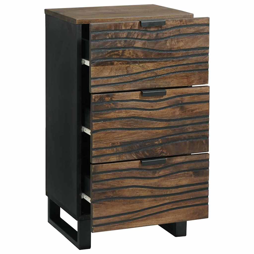 Dressoir Met Lade Bruin 40 X 33 X 75 Cm Massief Mangohout