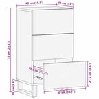 Dressoir Met Lade Bruin 40 X 33 X 75 Cm Massief Mangohout