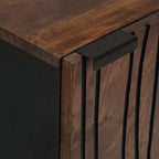 Dressoir Bruin 40 X 33 X 75 Cm Massief Mangohout