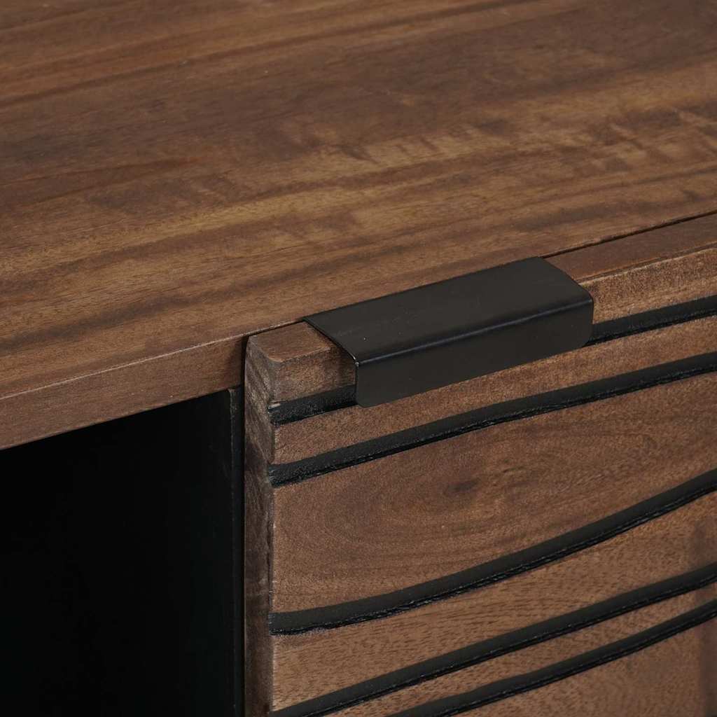 Dressoir Bruin 80 X 33 X 75 Cm Massief Mangohout