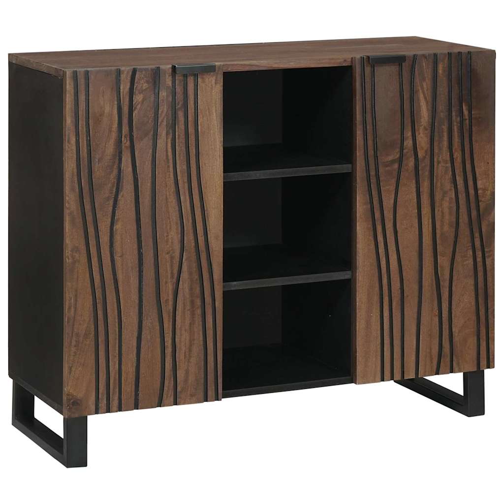 Dressoir Bruin 90 X 33 X 75 Cm Massief Mangohout