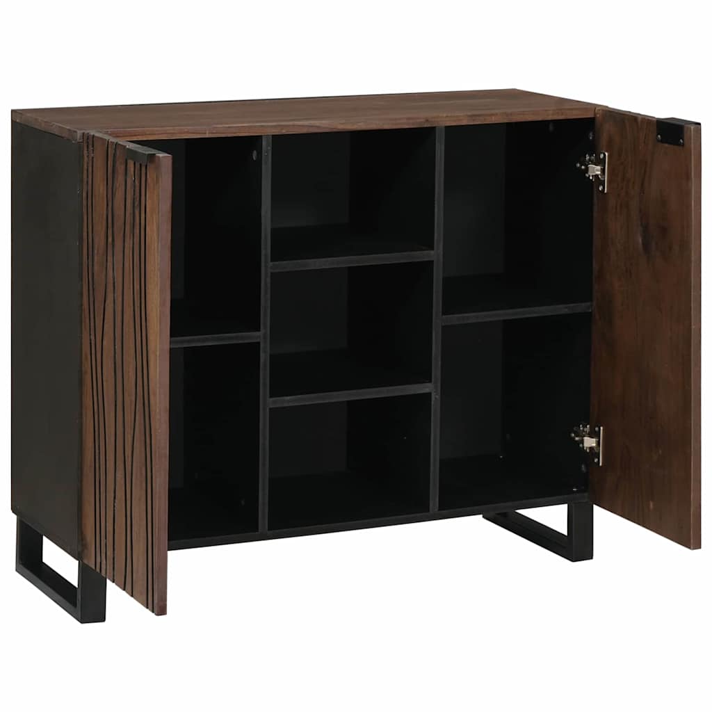 Dressoir Bruin 90 X 33 X 75 Cm Massief Mangohout