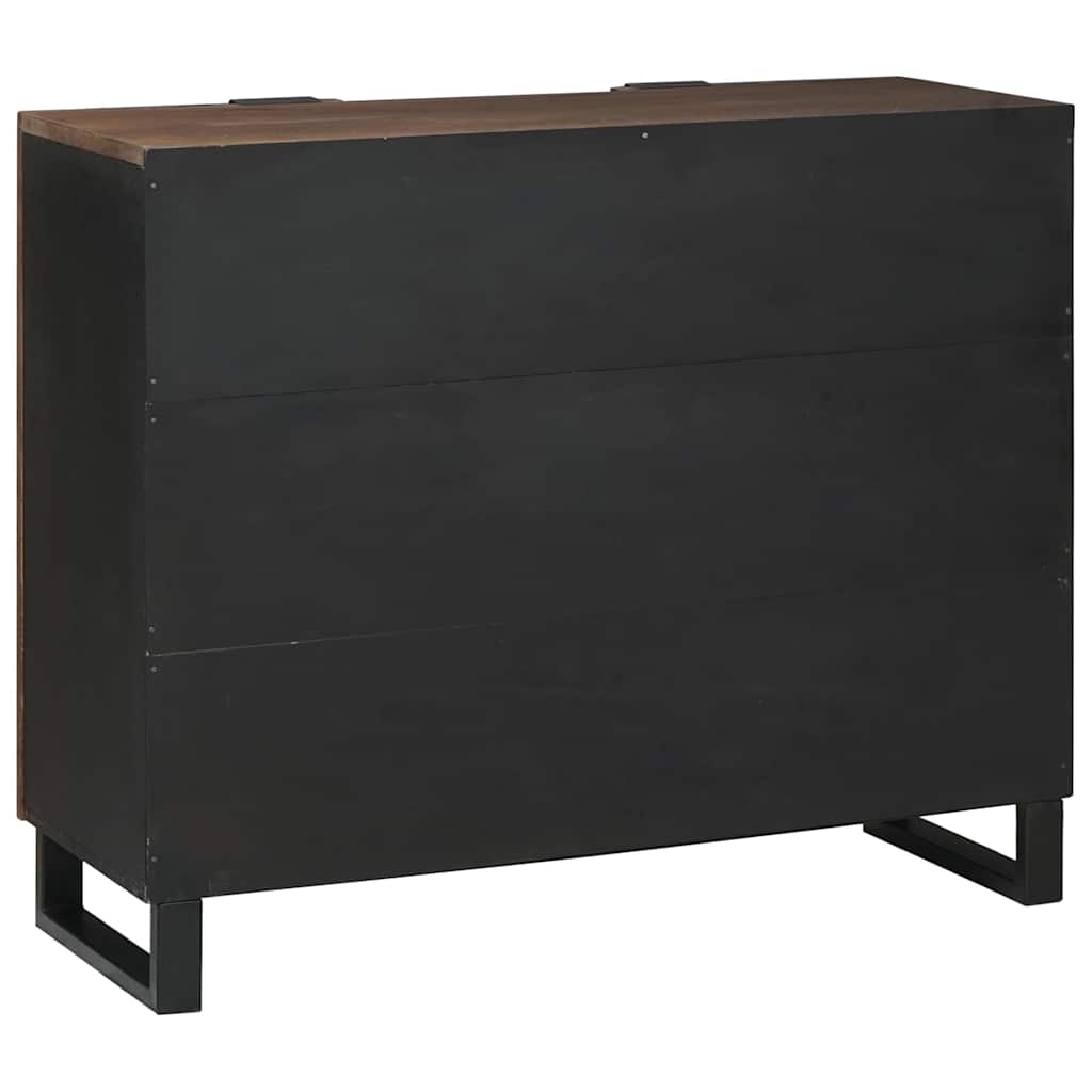 Dressoir Bruin 90 X 33 X 75 Cm Massief Mangohout