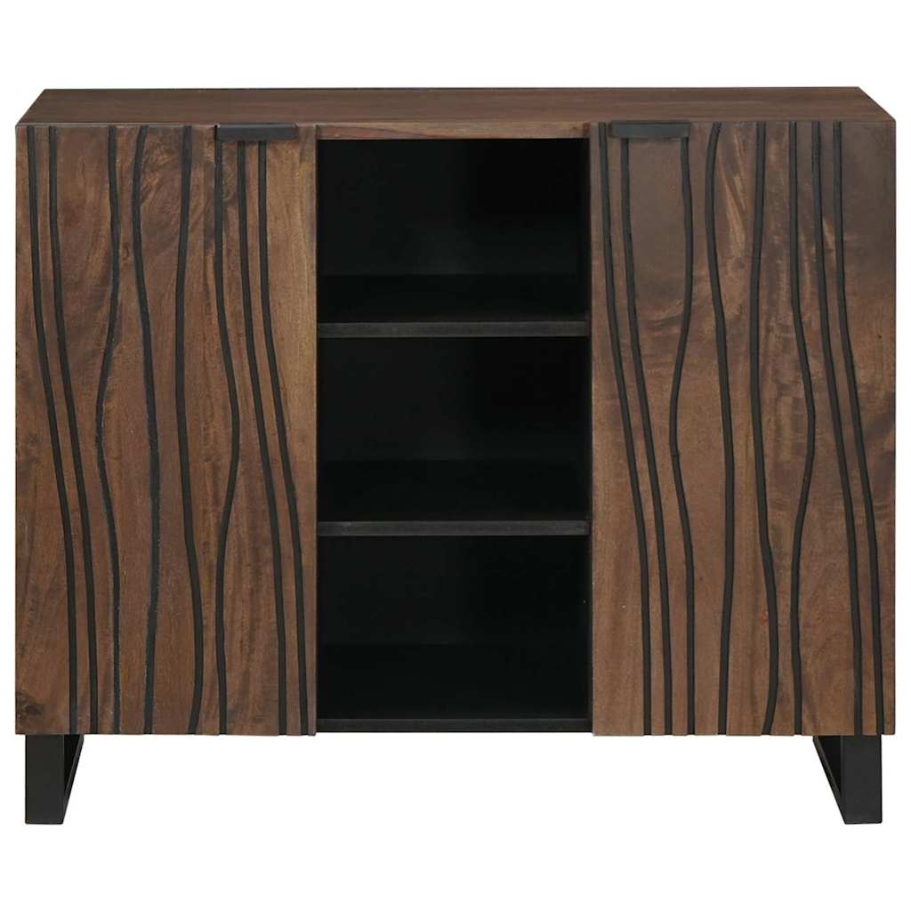 Dressoir Bruin 90 X 33 X 75 Cm Massief Mangohout