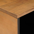 Salontafel Lichtbruin 80 X 50 X 40 Cm Massief Mangohout