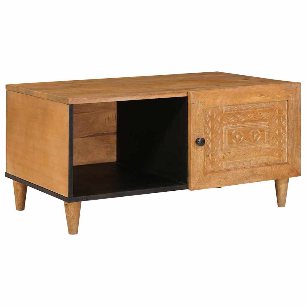Salontafel Lichtbruin 80 X 50 X 40 Cm Massief Mangohout