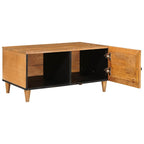 Salontafel Lichtbruin 80 X 50 X 40 Cm Massief Mangohout