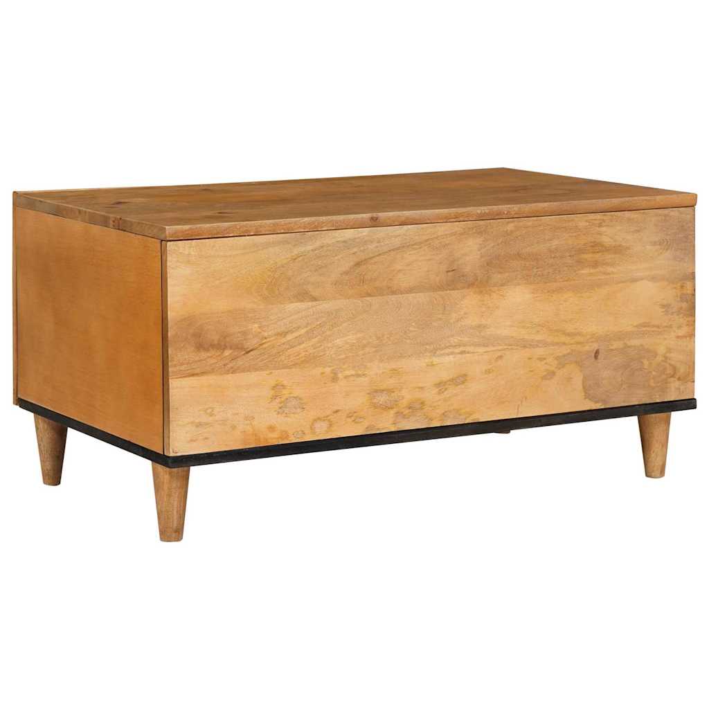 Salontafel Lichtbruin 80 X 50 X 40 Cm Massief Mangohout