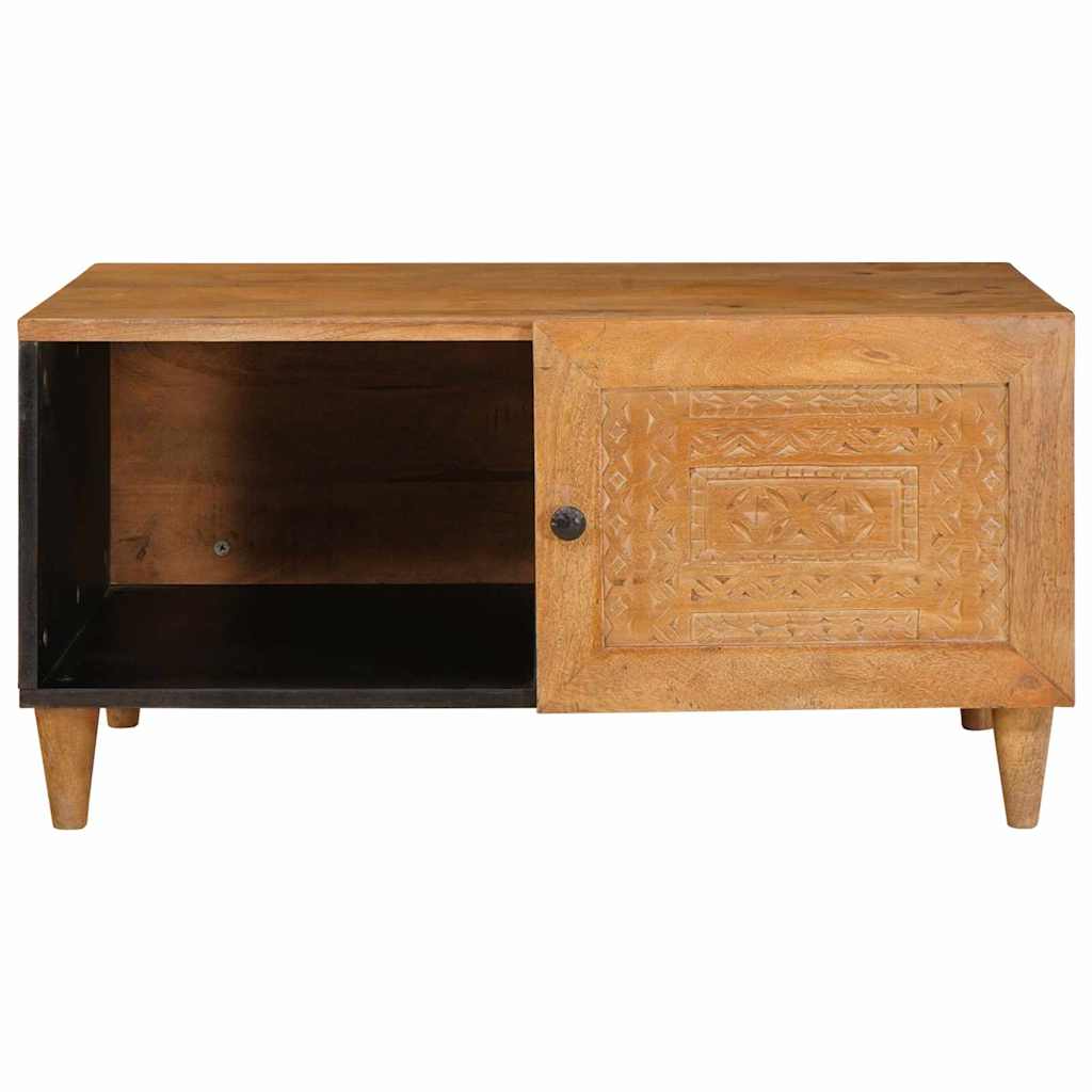 Salontafel Lichtbruin 80 X 50 X 40 Cm Massief Mangohout
