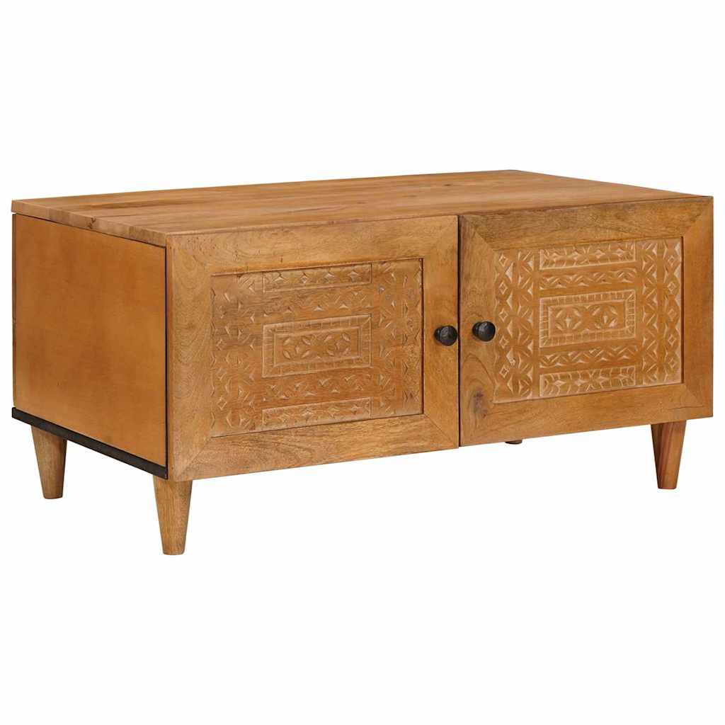 Salontafel Lichtbruin 80 X 50 X 40 Cm Massief Mangohout