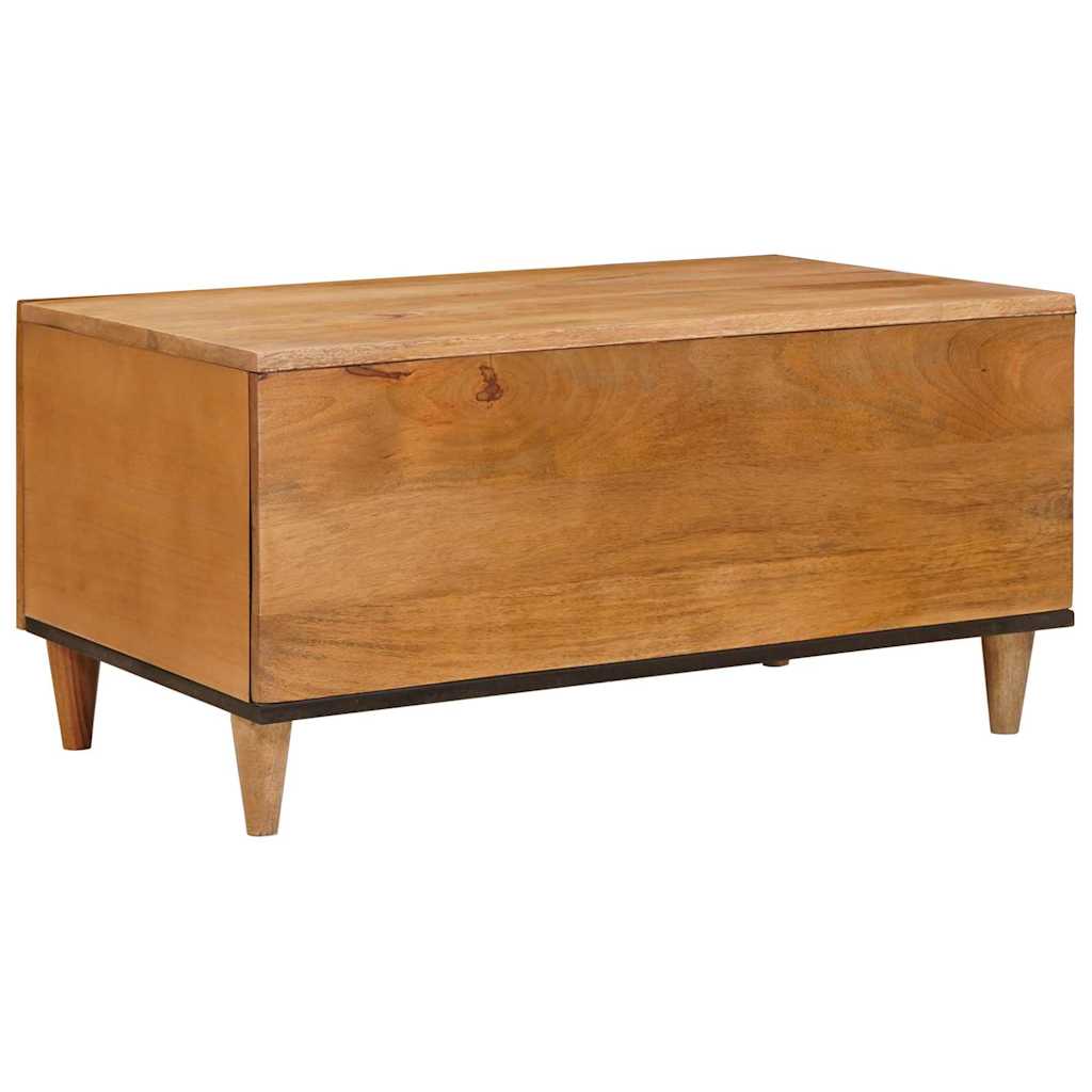 Salontafel Lichtbruin 80 X 50 X 40 Cm Massief Mangohout