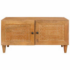 Salontafel Lichtbruin 80 X 50 X 40 Cm Massief Mangohout