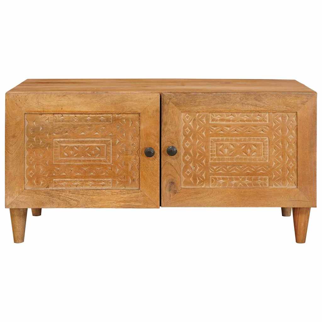 Salontafel Lichtbruin 80 X 50 X 40 Cm Massief Mangohout