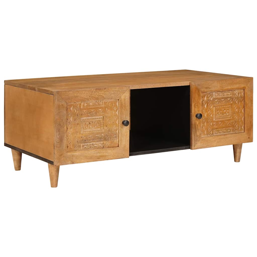 Salontafel Lichtbruin 100 X 54 X 40 Cm Massief Mangohout