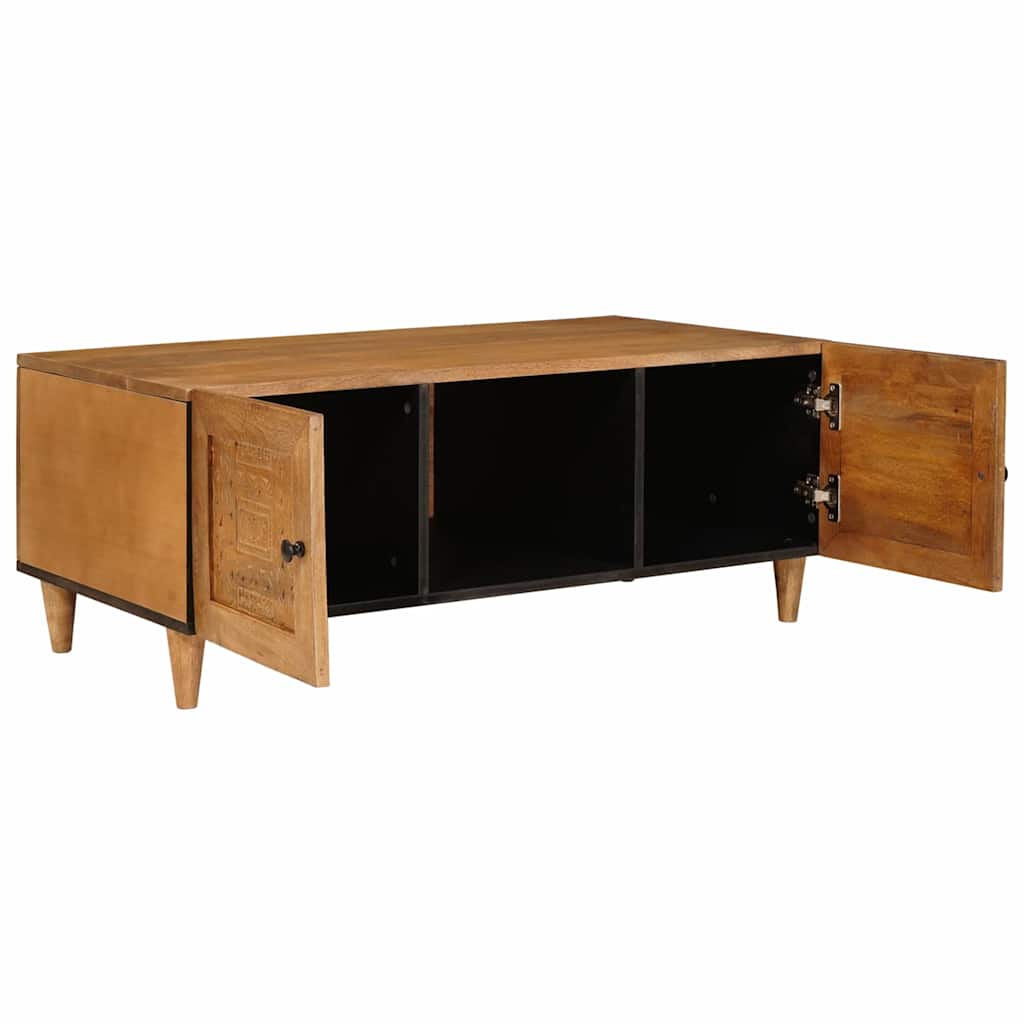 Salontafel Lichtbruin 100 X 54 X 40 Cm Massief Mangohout