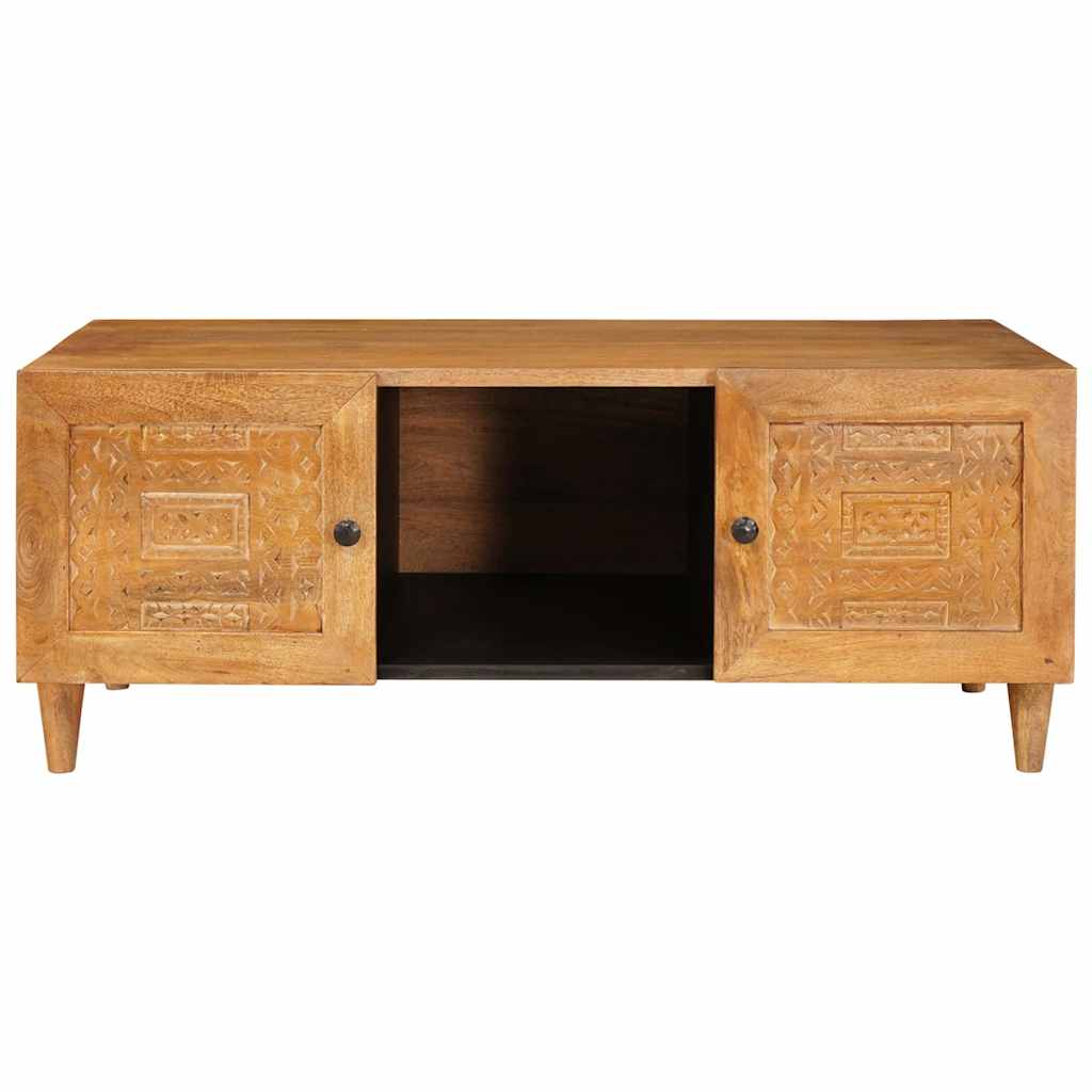 Salontafel Lichtbruin 100 X 54 X 40 Cm Massief Mangohout
