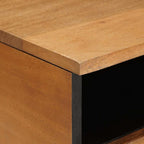 Salontafel Lichtbruin 80 X 54 X 40 Cm Massief Mangohout