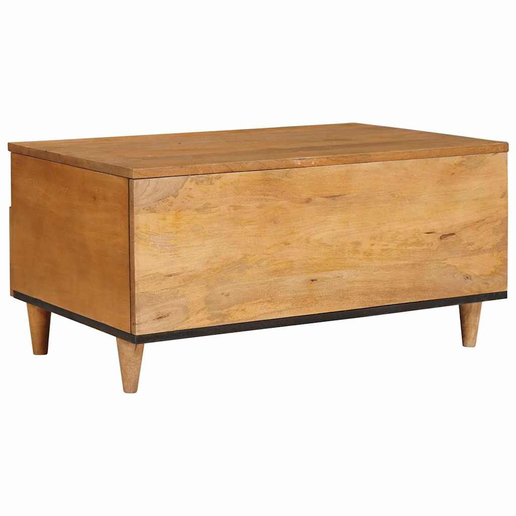 Salontafel Lichtbruin 80 X 54 X 40 Cm Massief Mangohout