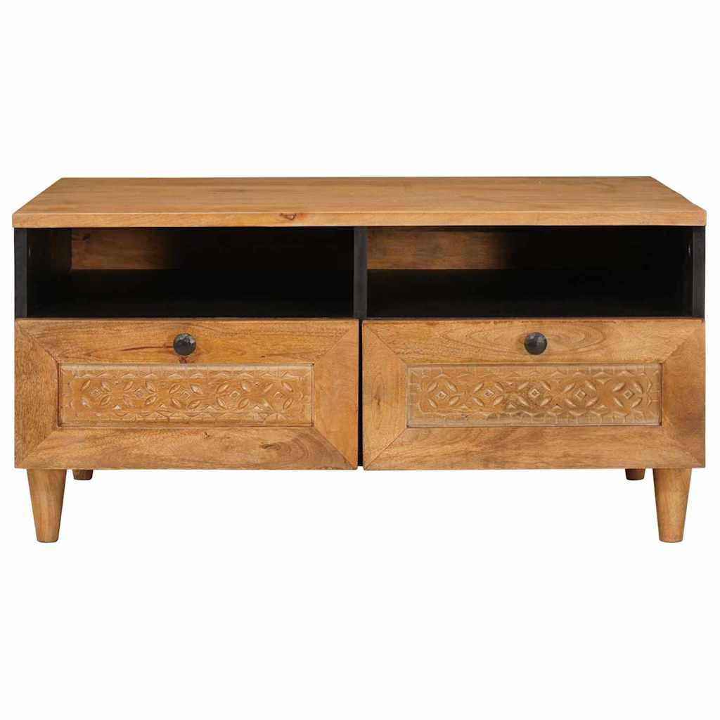 Salontafel Lichtbruin 80 X 54 X 40 Cm Massief Mangohout