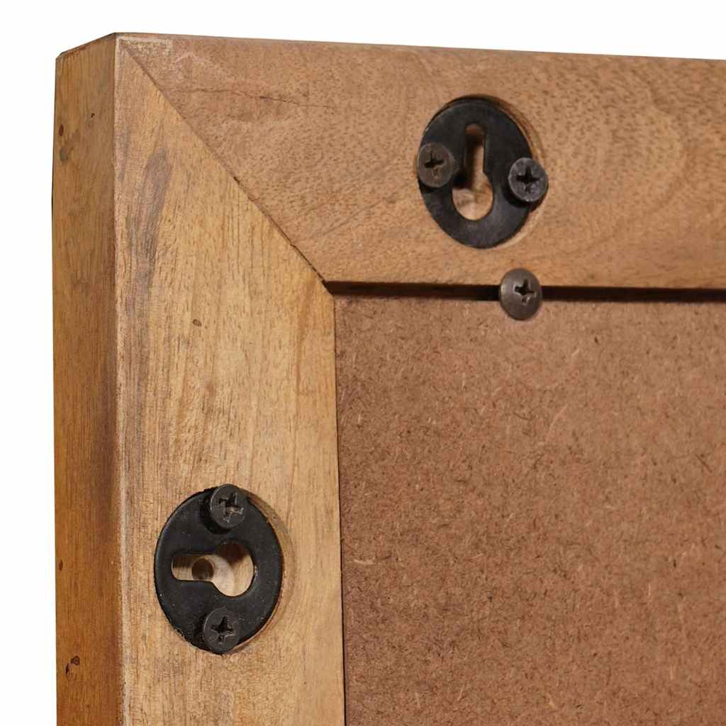 Spiegel Met Spiegel Lichtbruin 57 X 70 X 3 Cm Massief Mangohout