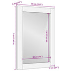 Spiegel Met Spiegel Lichtbruin 57 X 70 X 3 Cm Massief Mangohout
