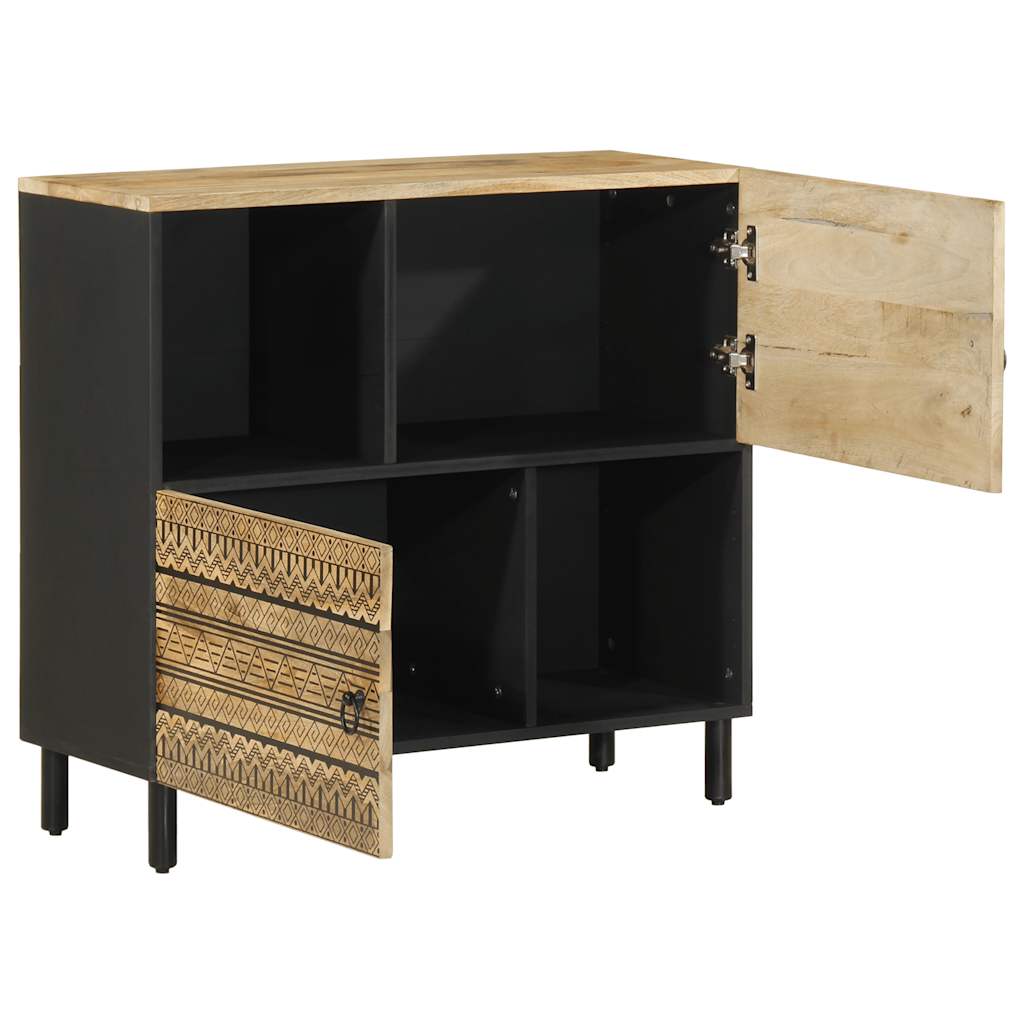 Dressoir 80X33,5X75 Cm Massief Ruw Mangohout