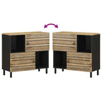 Dressoir 80X33,5X75 Cm Massief Ruw Mangohout