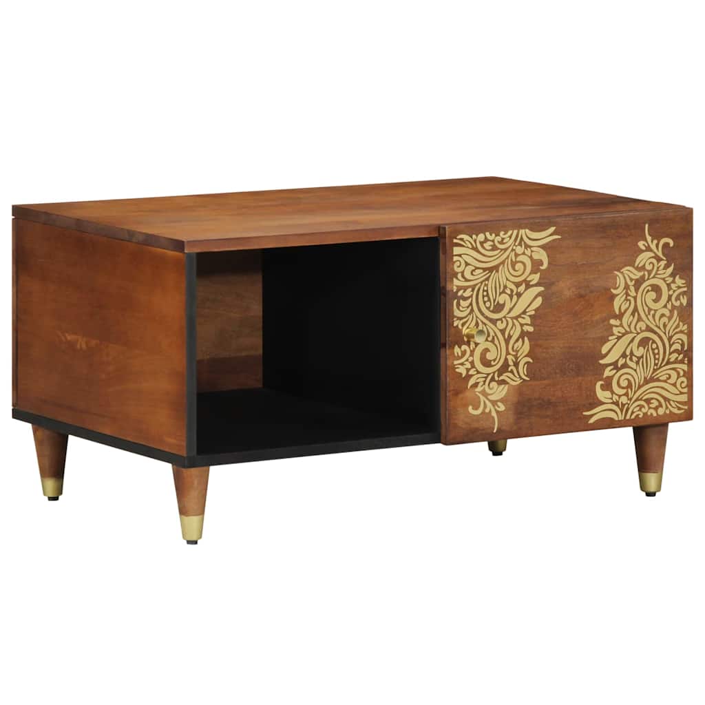 Salontafel 80 X 50 X 40 Cm Massief Mangohout
