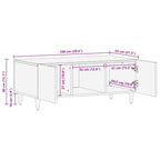 Salontafel 100 X 54 X 40 Cm Massief Mangohout