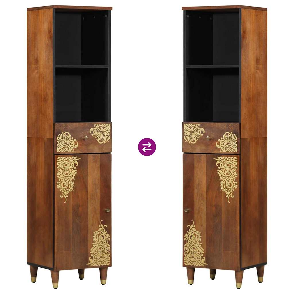 Dressoir 38 X 33.5 X 160 Cm Massief Mangohout