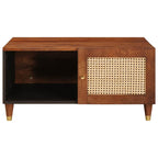Salontafels Bruin 80 X 50 X 40 Cm Bamboe En Massief Mango Hout